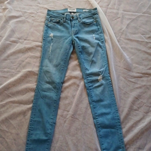 Women's Frame Denim distressed skinny jeans size 25 - Picture 1 of 3